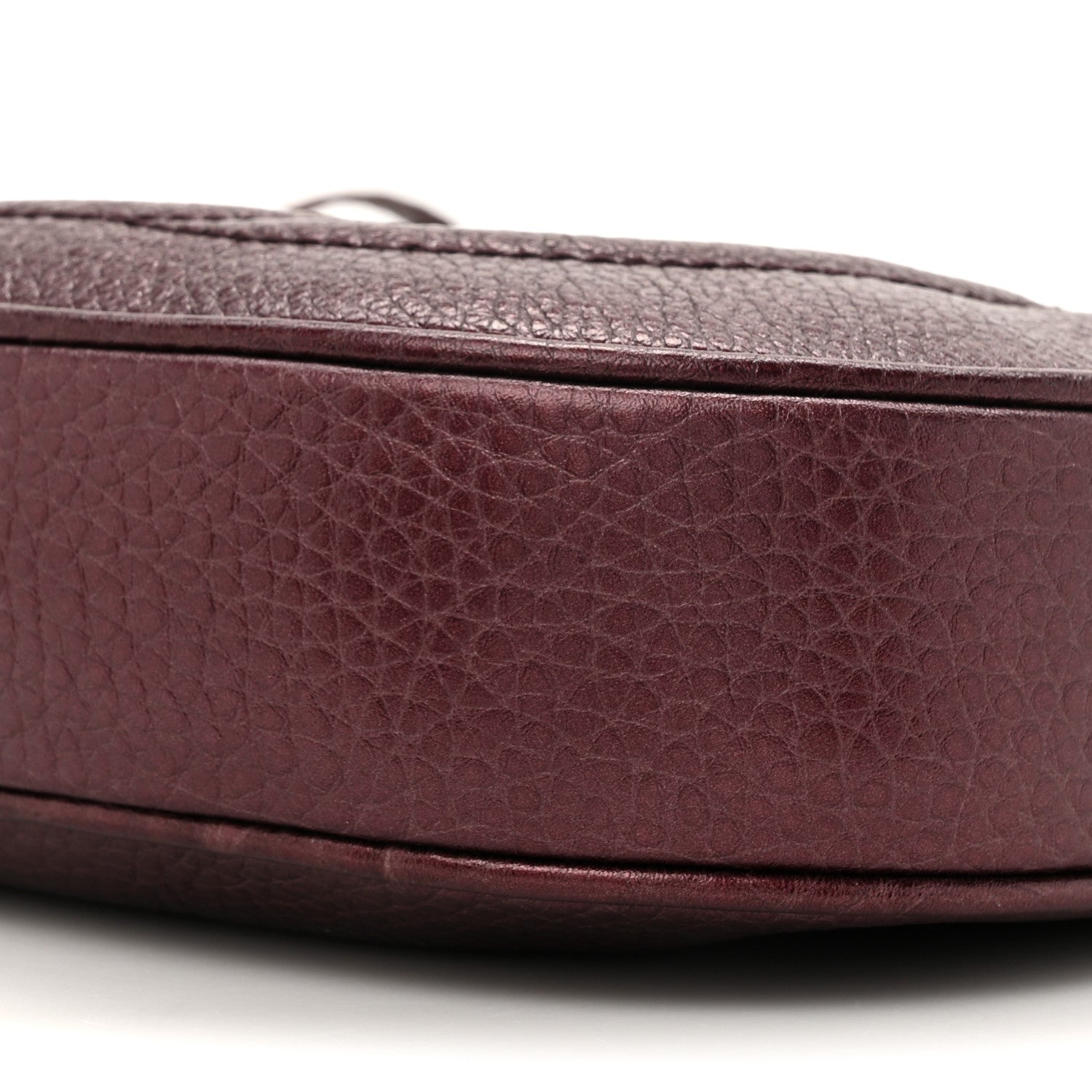 Gucci Metallic Pebbled Calfskin Mini Soho Chain Bag Purple 9 of 10