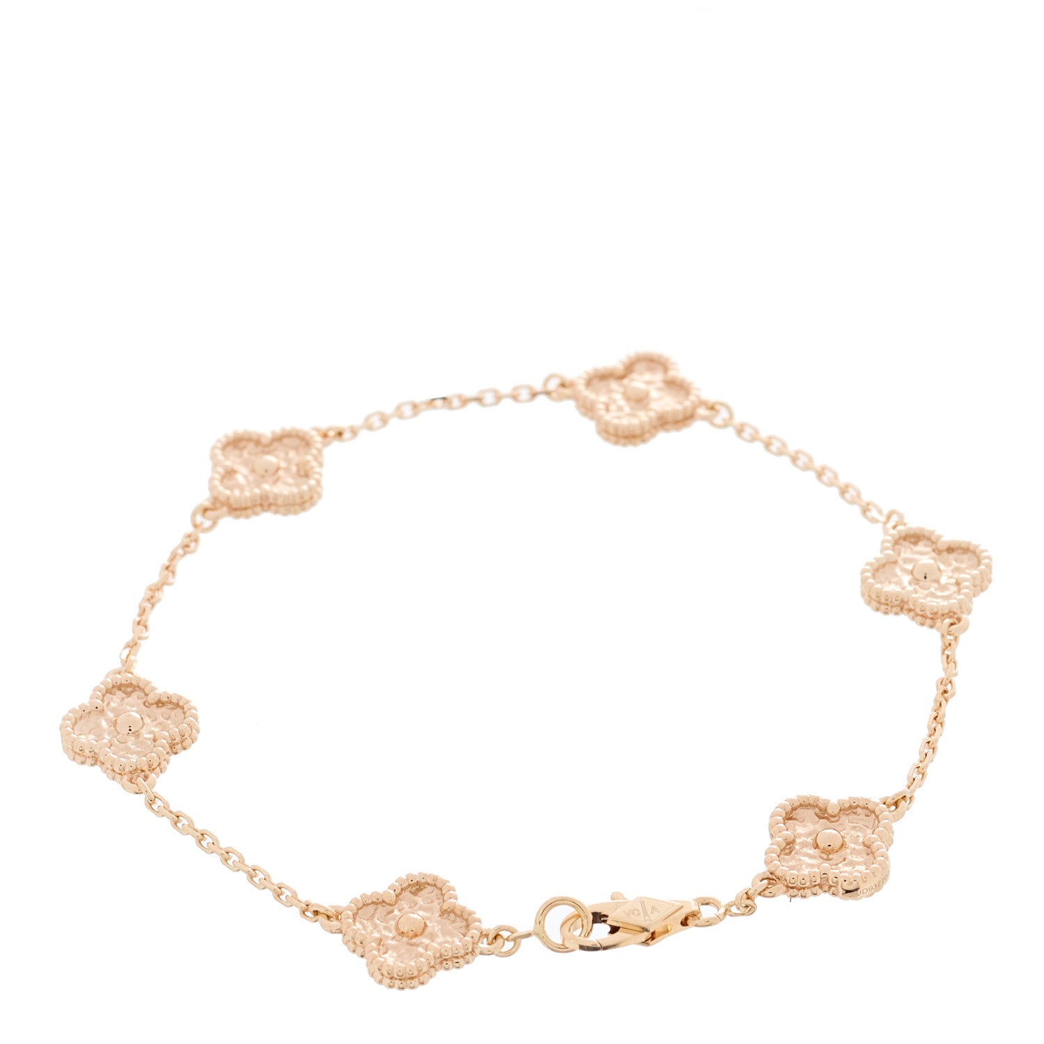Van Cleef & Arpels 18K Rose Gold 6 Motifs Sweet Alhambra Bracelet 2 of 6