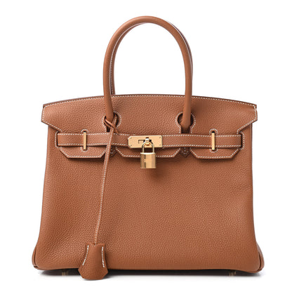 Hermes Togo Birkin 30 Gold 1 of 11