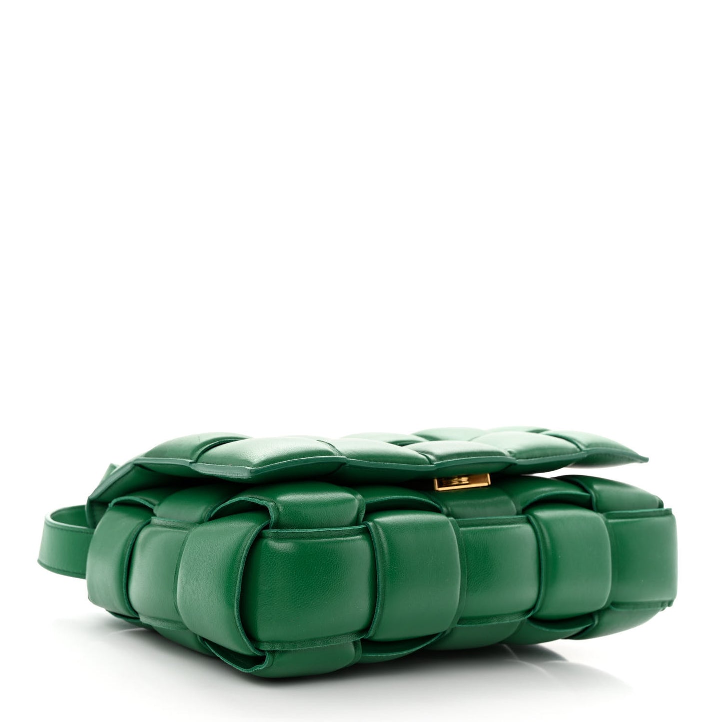 Nappa Maxi Intreccio Padded Cassette Crossbody Bag Racing Green