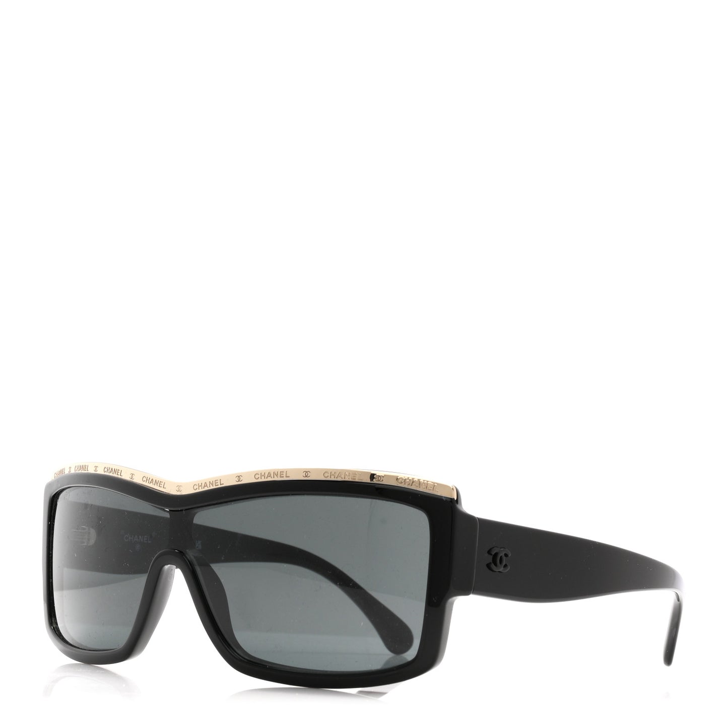 Acetate Shield Sunglasses 71504 Black