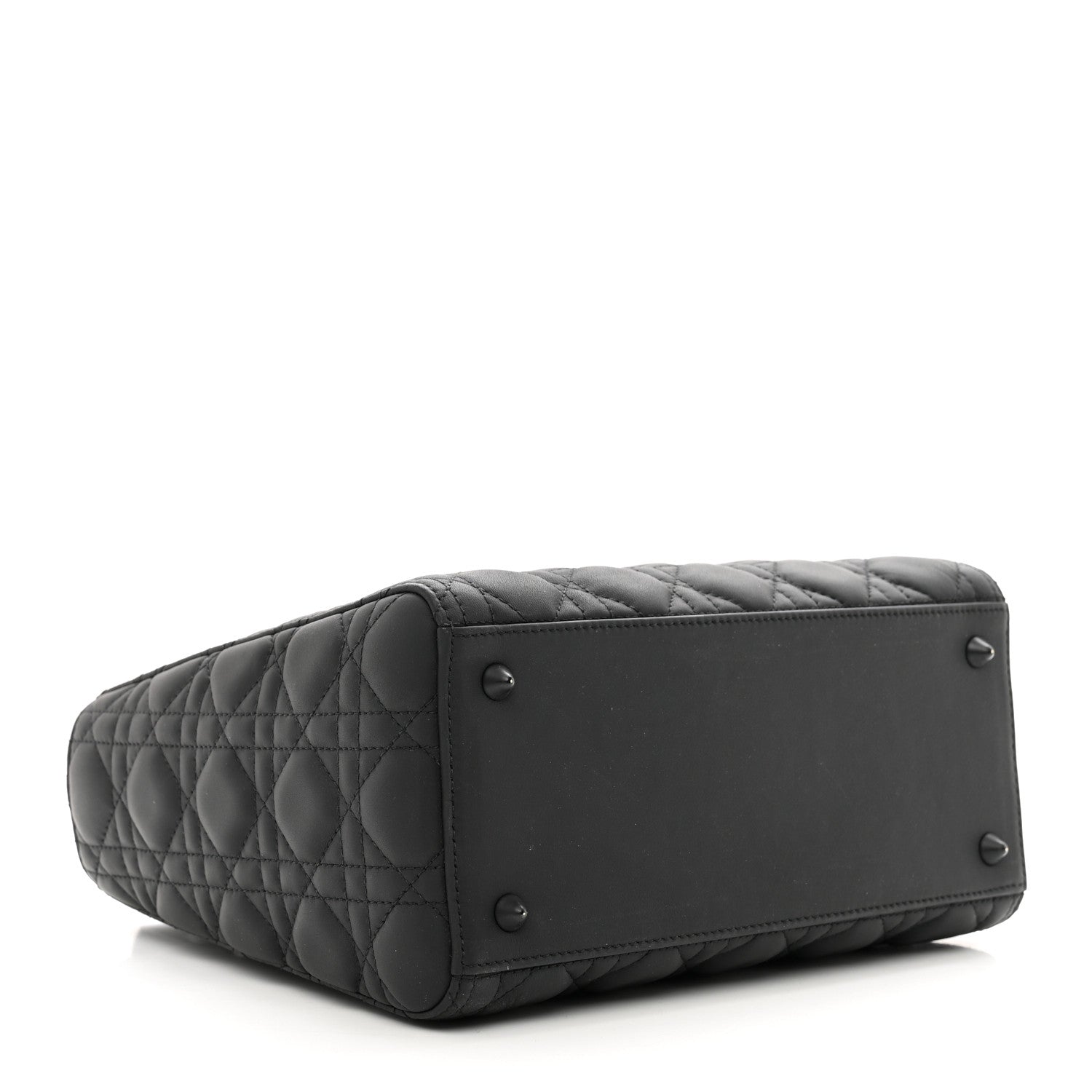 Christian Dior Ultra Matte Calfskin Cannage Medium Lady Dior Black 4 of 9
