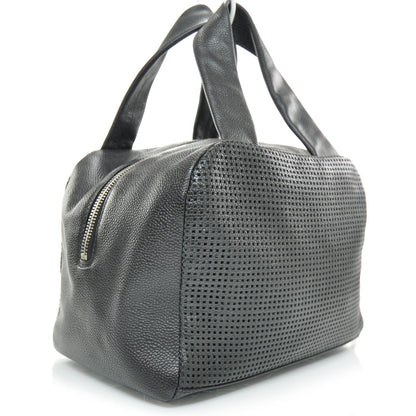 Chanel Leather Perforated Bowler Black 2 of 10