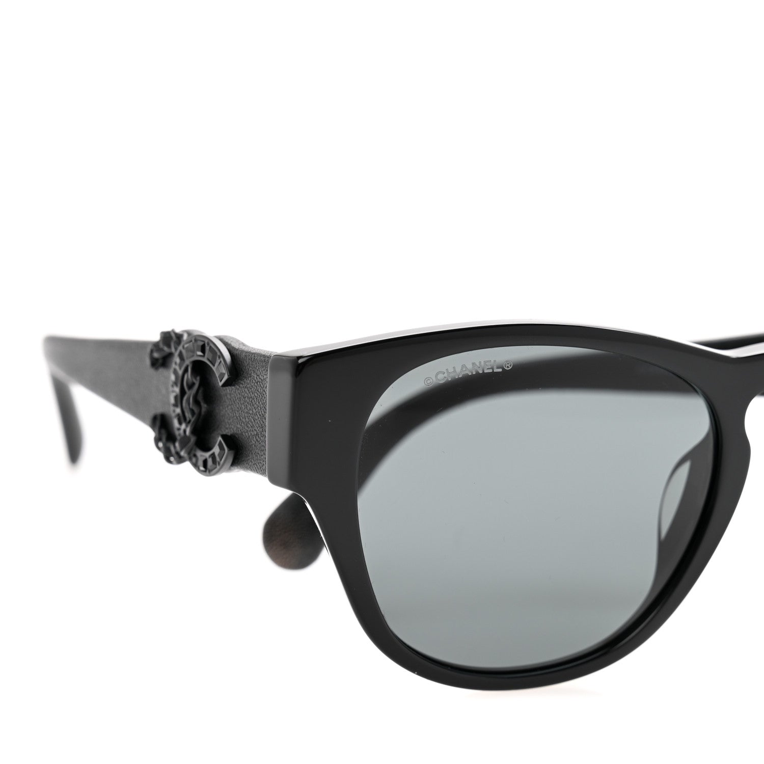 Chanel Crystal Lambskin CC Sunglasses 5455-Q-A Black 8 of 10