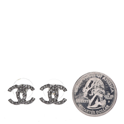 Chanel Ruthenium Crystal CC Earrings 2 of 4