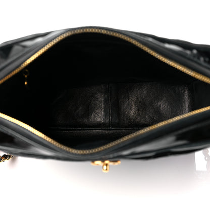Chanel Patent Quilted Tassel Camera Case Black 4 of 9