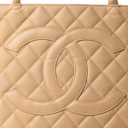 Chanel Caviar Quilted Medallion Tote Beige 15 of 15