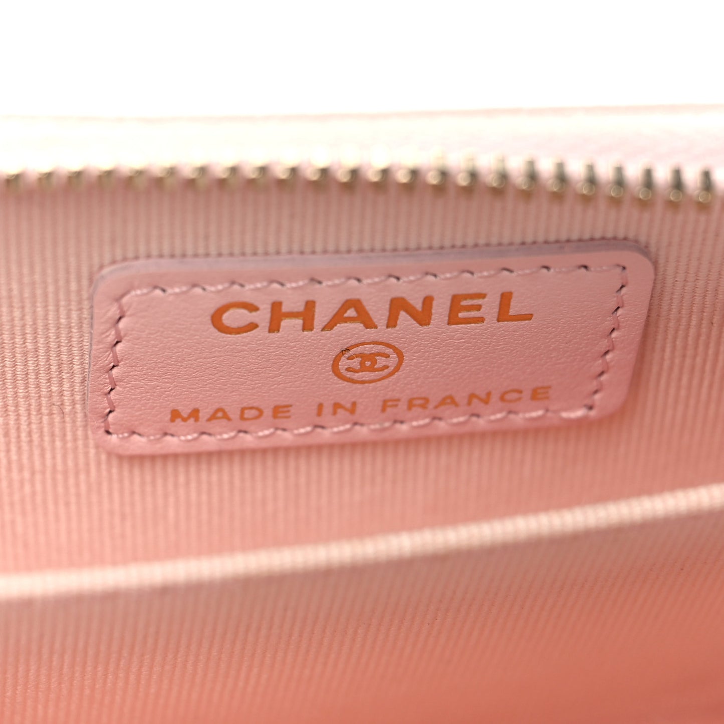 Caviar Quilted Zip Coin Purse Wallet Light Pink