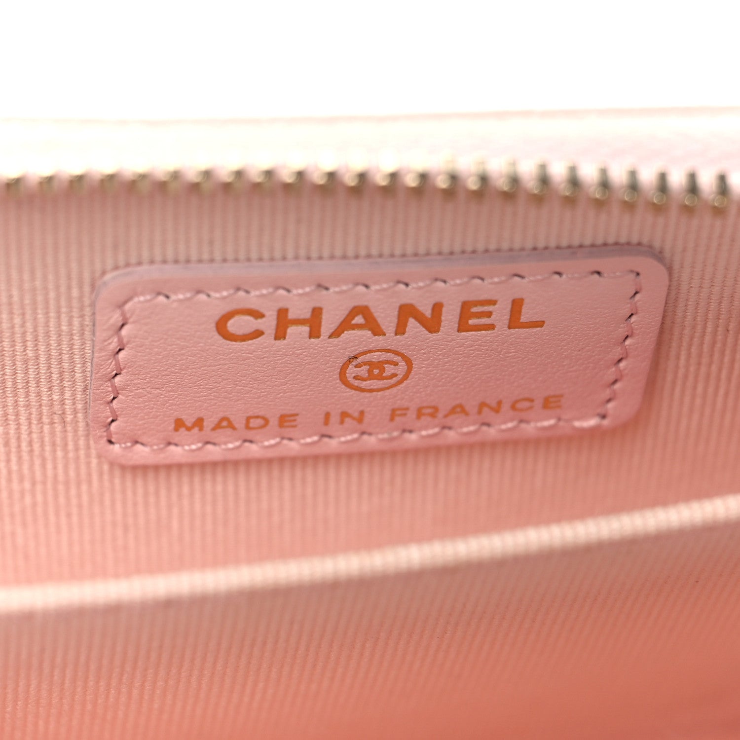 Chanel Caviar Quilted Zip Coin Purse Wallet Light Pink 6 of 9