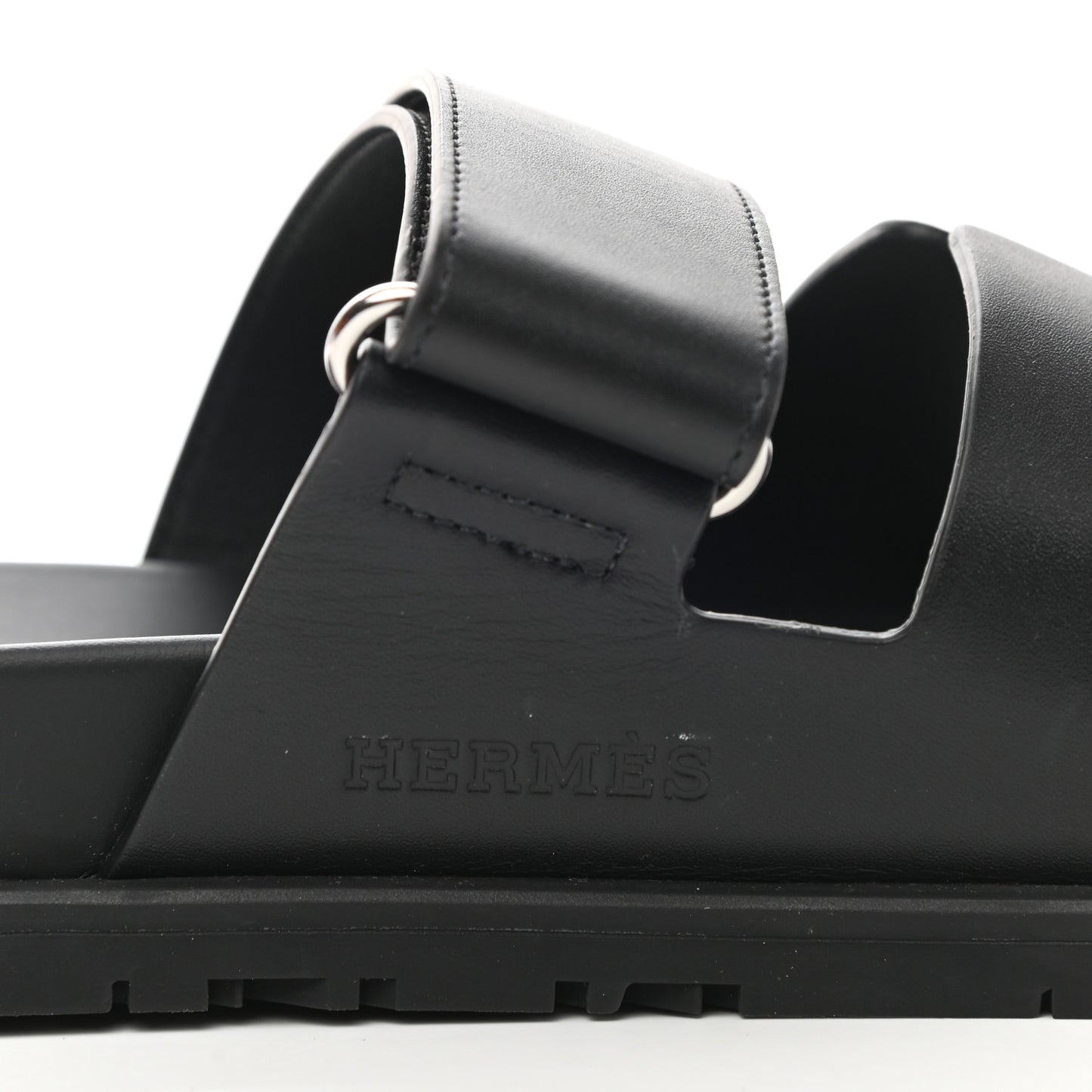 Calfskin Mens Chypre Sandals 43 Black