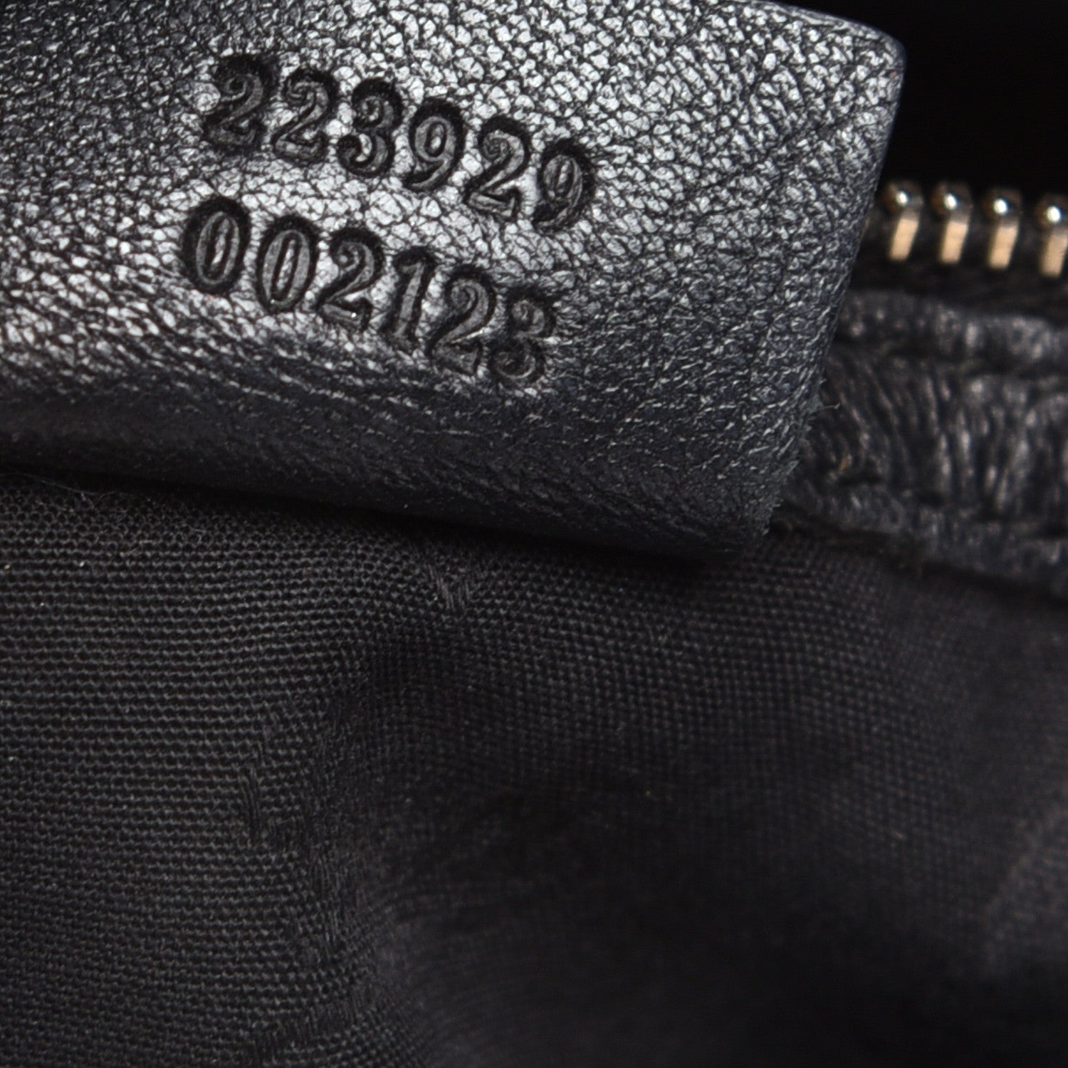 Gucci Pebbled Calfskin Large New Jackie Shoulder Bag Black 7 of 9
