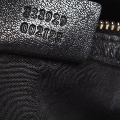 Gucci Pebbled Calfskin Large New Jackie Shoulder Bag Black 7 of 9