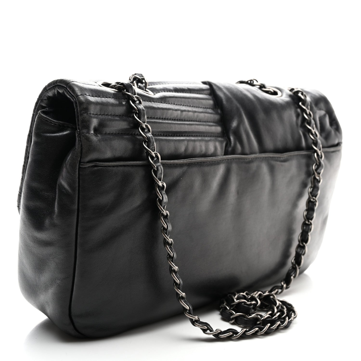 Chanel Lambskin Quilted Jumbo Paris Dallas Single Flap Black 3 of 10