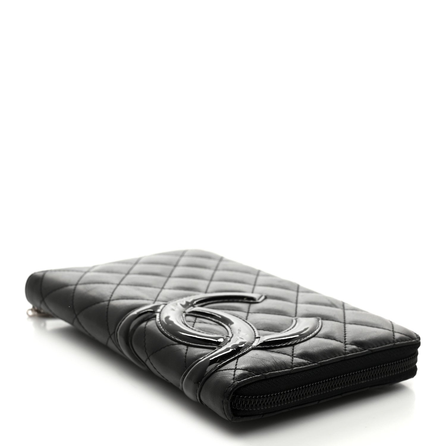 Chanel Calfskin Cambon Zip Around Organizer Wallet Black 4 of 9