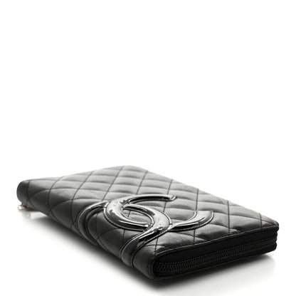 Chanel Calfskin Cambon Zip Around Organizer Wallet Black 4 of 9