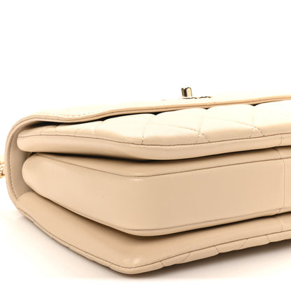 Chanel Lambskin Quilted Small Trendy CC Dual Handle Flap Bag Light Beige 9 of 10