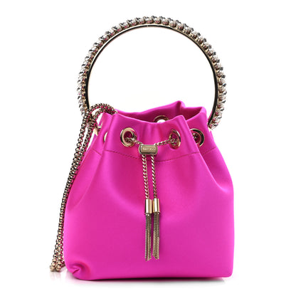 Jimmy Choo Satin Bon Bon Bag Fuchsia 1 of 11