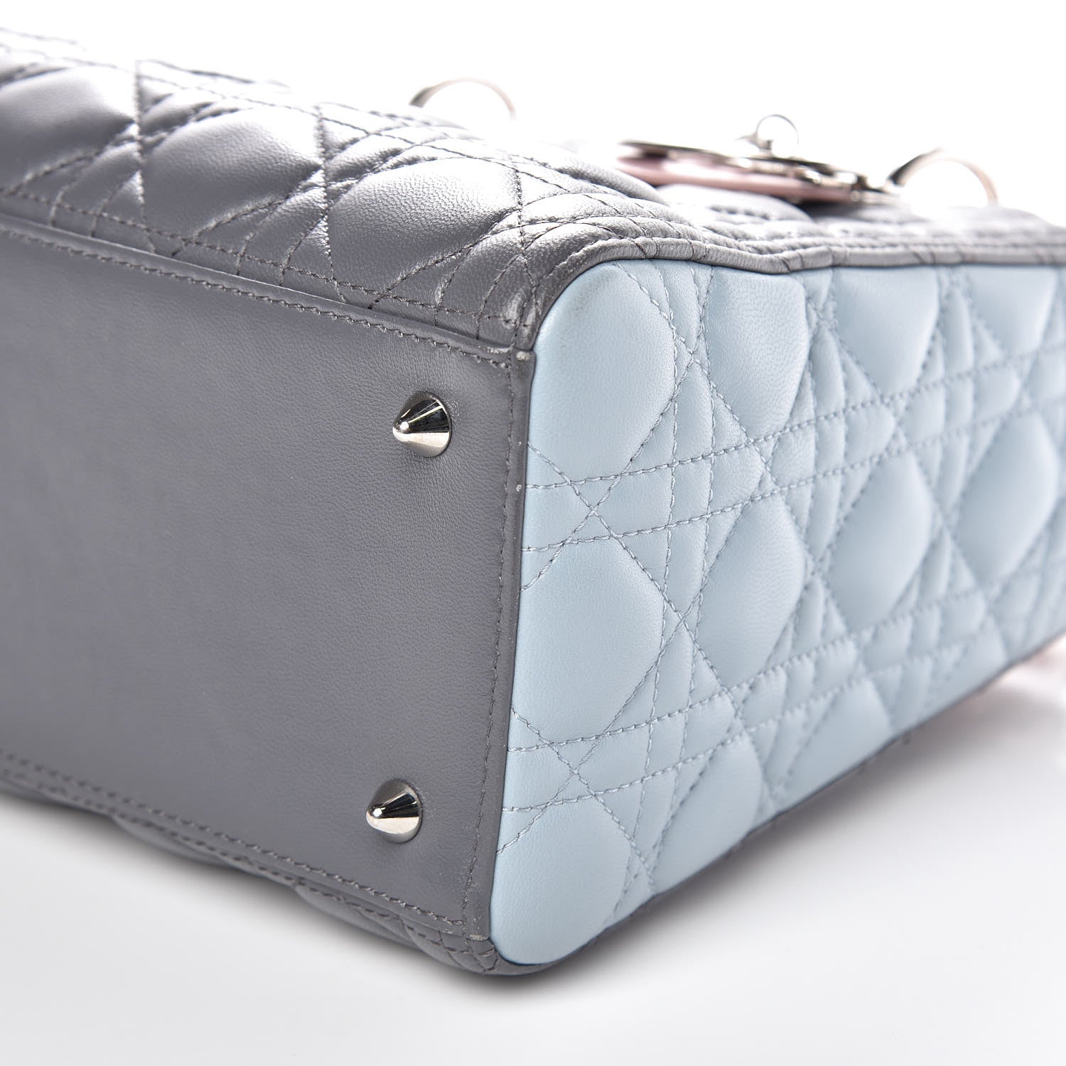 Christian Dior Lambskin Cannage Medium Tri-Color Lady Dior 11 of 13