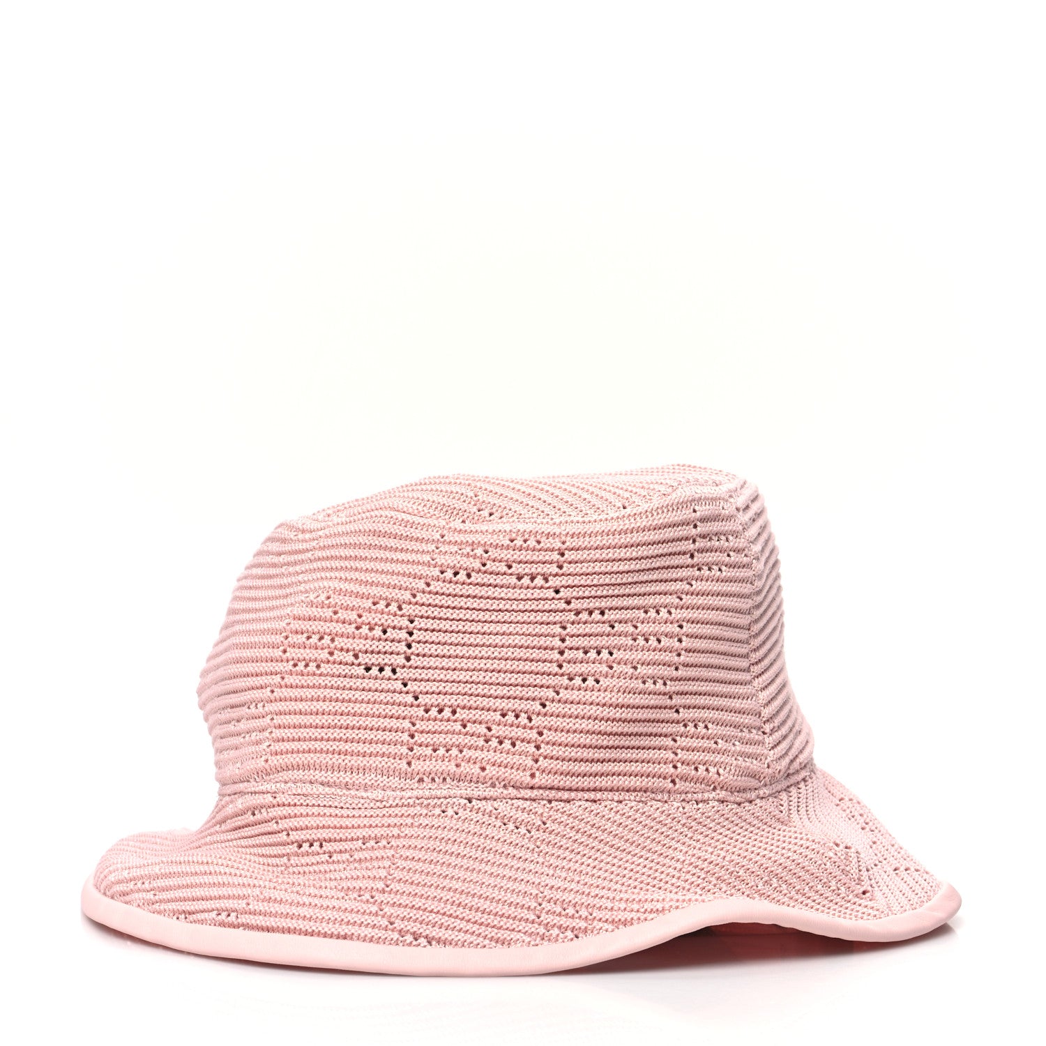 Gucci Cotton Crochet GG Monogram Bucket Hat M Pink 5 of 9