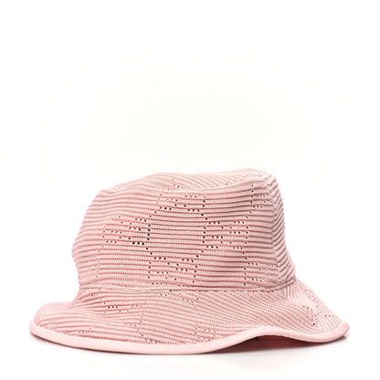 Gucci Cotton Crochet GG Monogram Bucket Hat M Pink 5 of 9