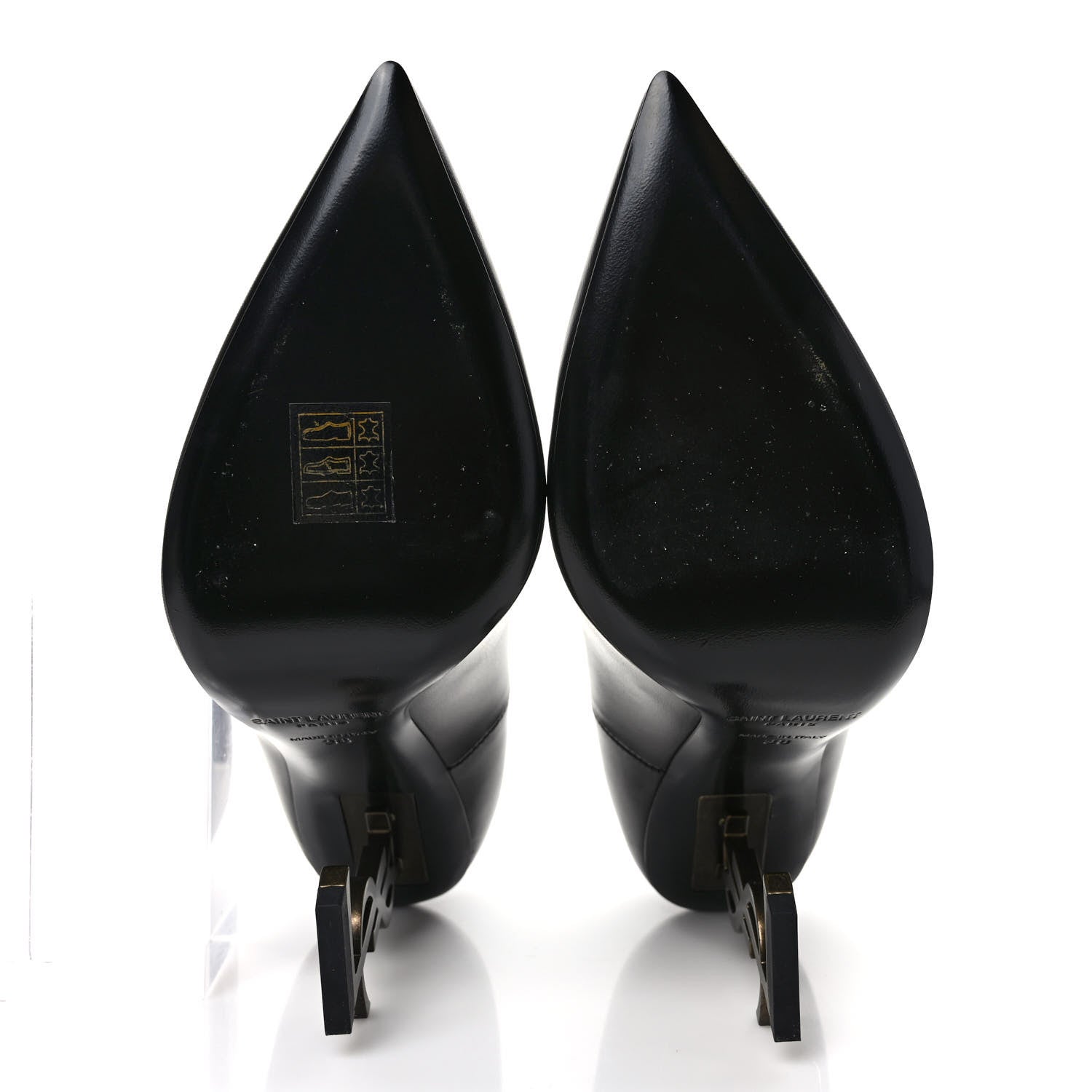 Saint Laurent Calfskin Opyum 100 Pumps 38 Black 5 of 8