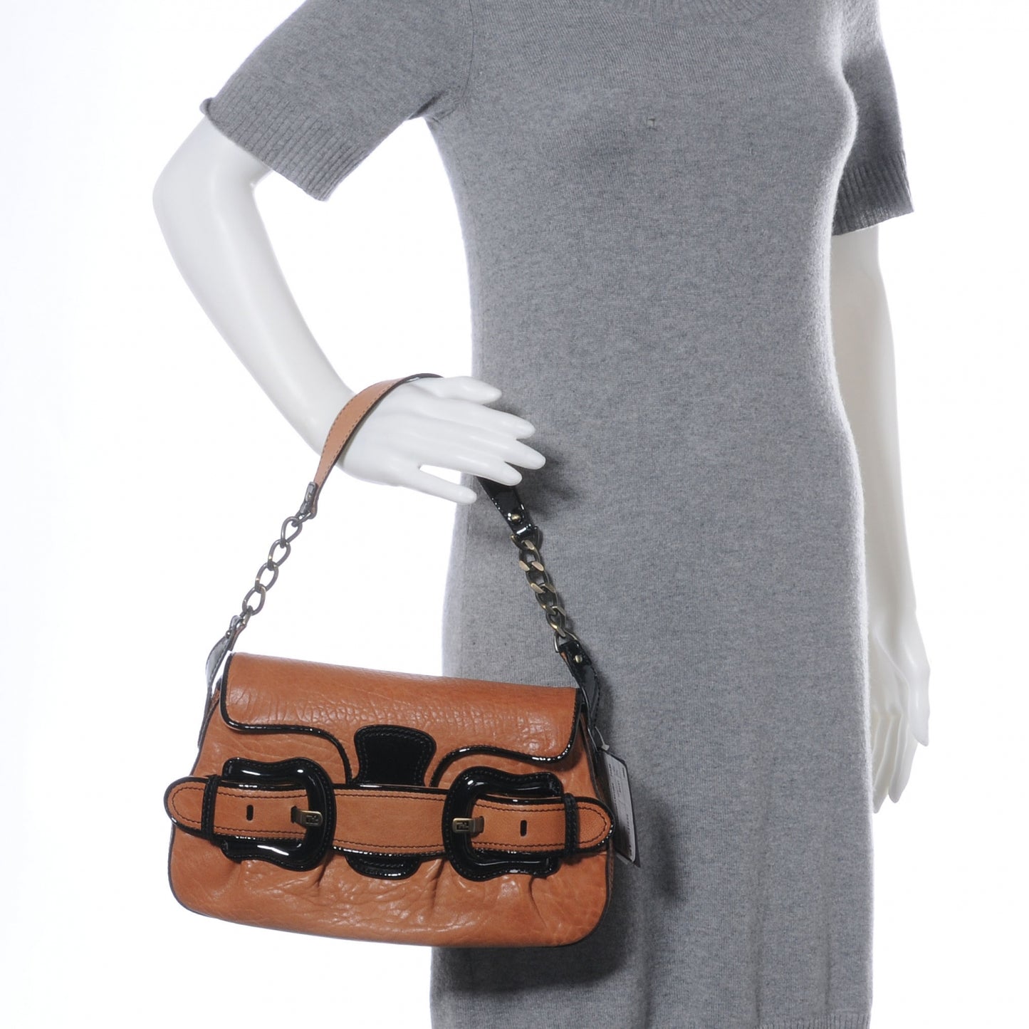 Nappa B Bis Flap Bag Tan