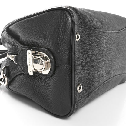 Prada Vitello Daino Bowling Bag Black 8 of 9