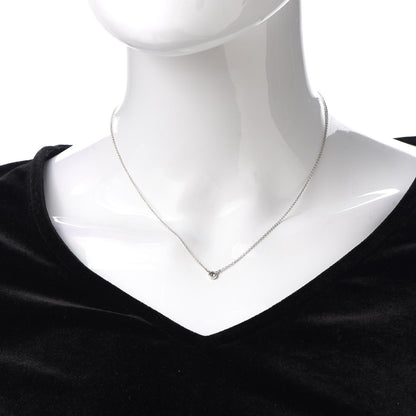 Tiffany Sterling Silver Aquamarine .06ct Elsa Peretti Color by the Yard Pendant Necklace 2 of 5