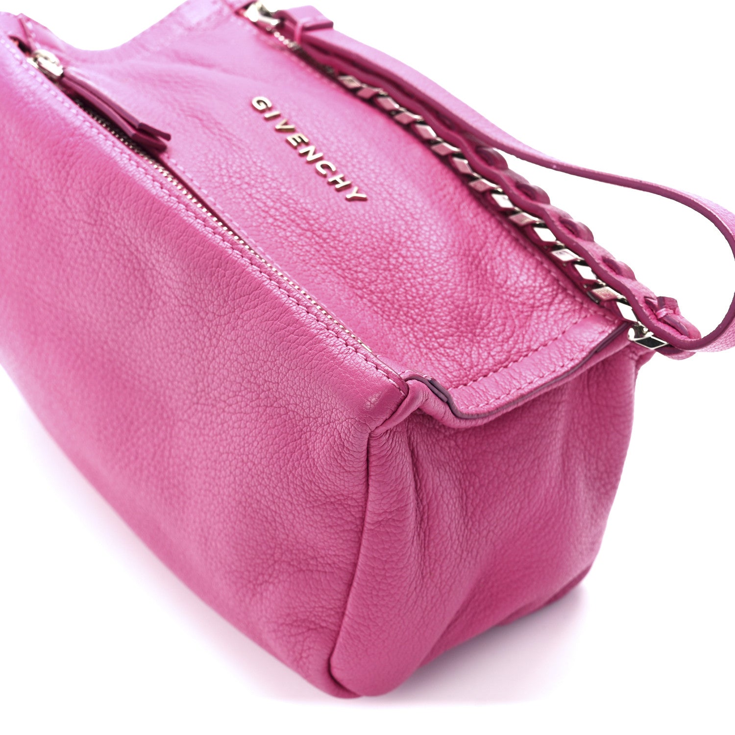 Givenchy Sugar Goatskin Pandora Wristlet Hot Pink 10 of 10