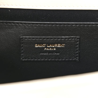 Saint Laurent Grain De Poudre Textured Mixed Matelasse Medium Triquilt Monogram Satchel Porcellana 6 of 12