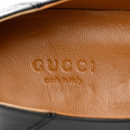 Gucci Goatskin Womens Horsebit Mid-Heel Loafers 38.5 Black 7 of 15