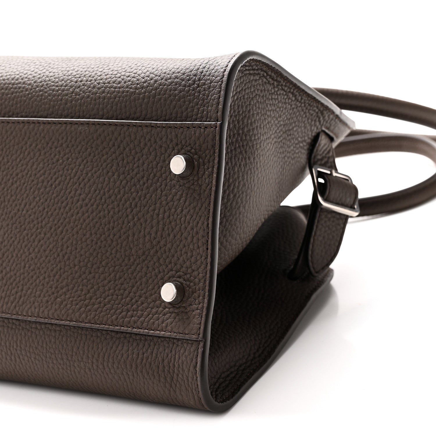 The Row Matte Grained Calfskin Margaux Shoulder 12 Deep Brown 9 of 9