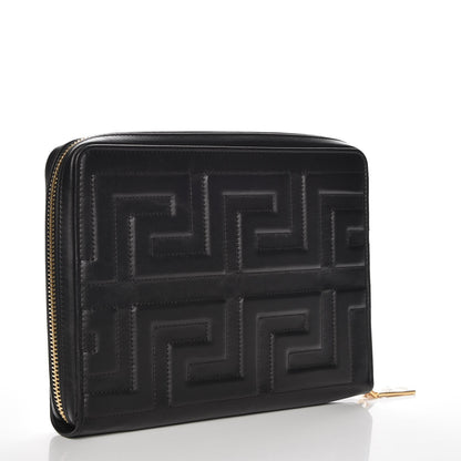 Versace Lambskin Stitched Donna Ipad Case Black 3 of 21