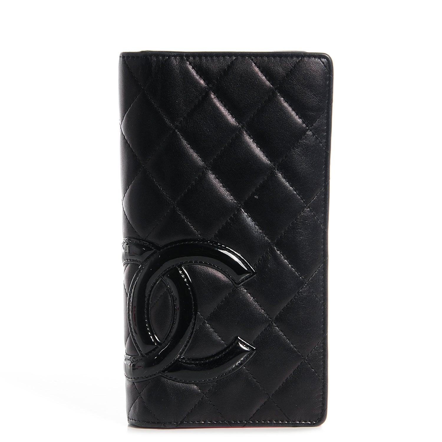Chanel Calfskin Cambon Quilted Yen Wallet Black 1 of 7
