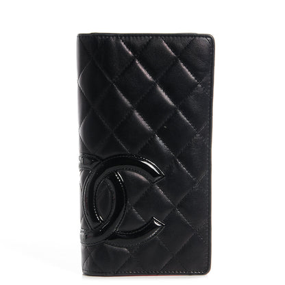 Chanel Calfskin Cambon Quilted Yen Wallet Black 1 of 7