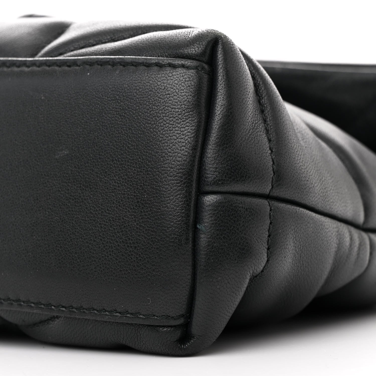 Saint Laurent Lambskin Quilted Toy Loulou Puffer Monogram Chain Satchel Black 10 of 11
