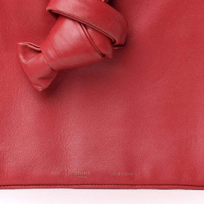 Celine Lambskin Knotted Clutch Red 9 of 13
