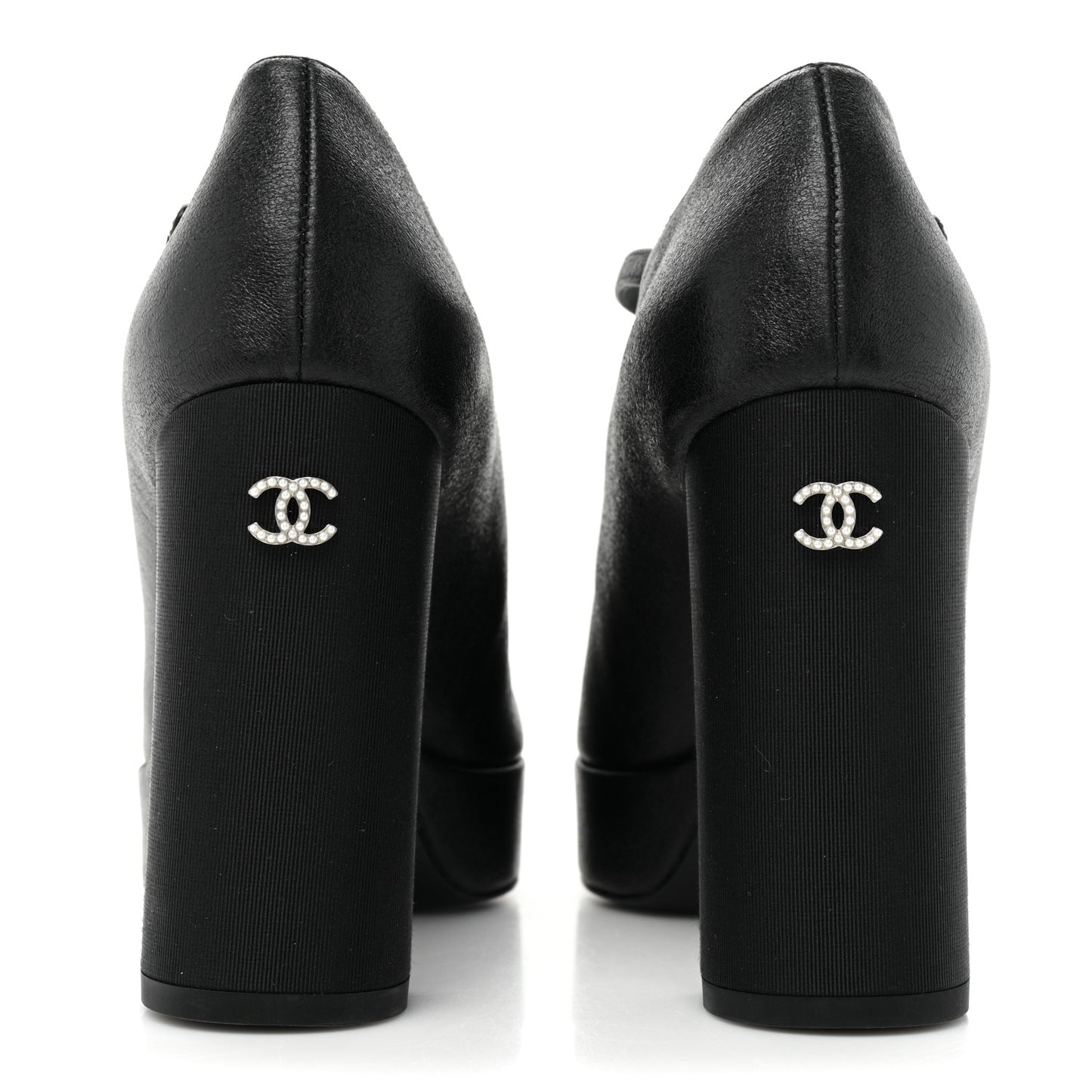 Lambskin Patent Cap Toe Mary Jane Platform Pumps 36 Black