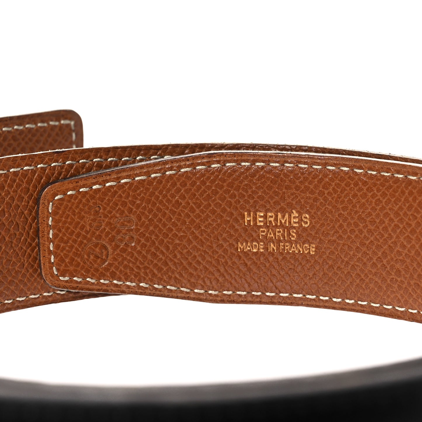 Box Courchevel 38mm Constance H Belt 80 Black Gold