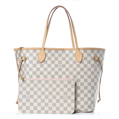 Louis Vuitton Damier Azur Neo Neverfull MM Rose Ballerine 1 of 11
