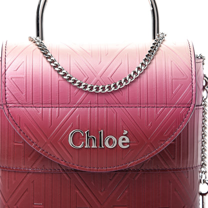 Chloe Calfskin Embossed Small Aby Lock Brown Purple 7 of 10