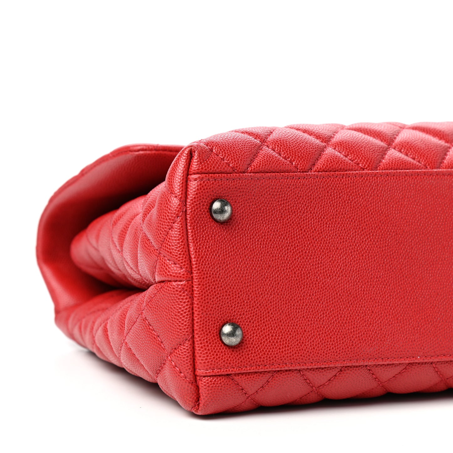 Caviar Quilted Medium Coco Handle Flap Red
