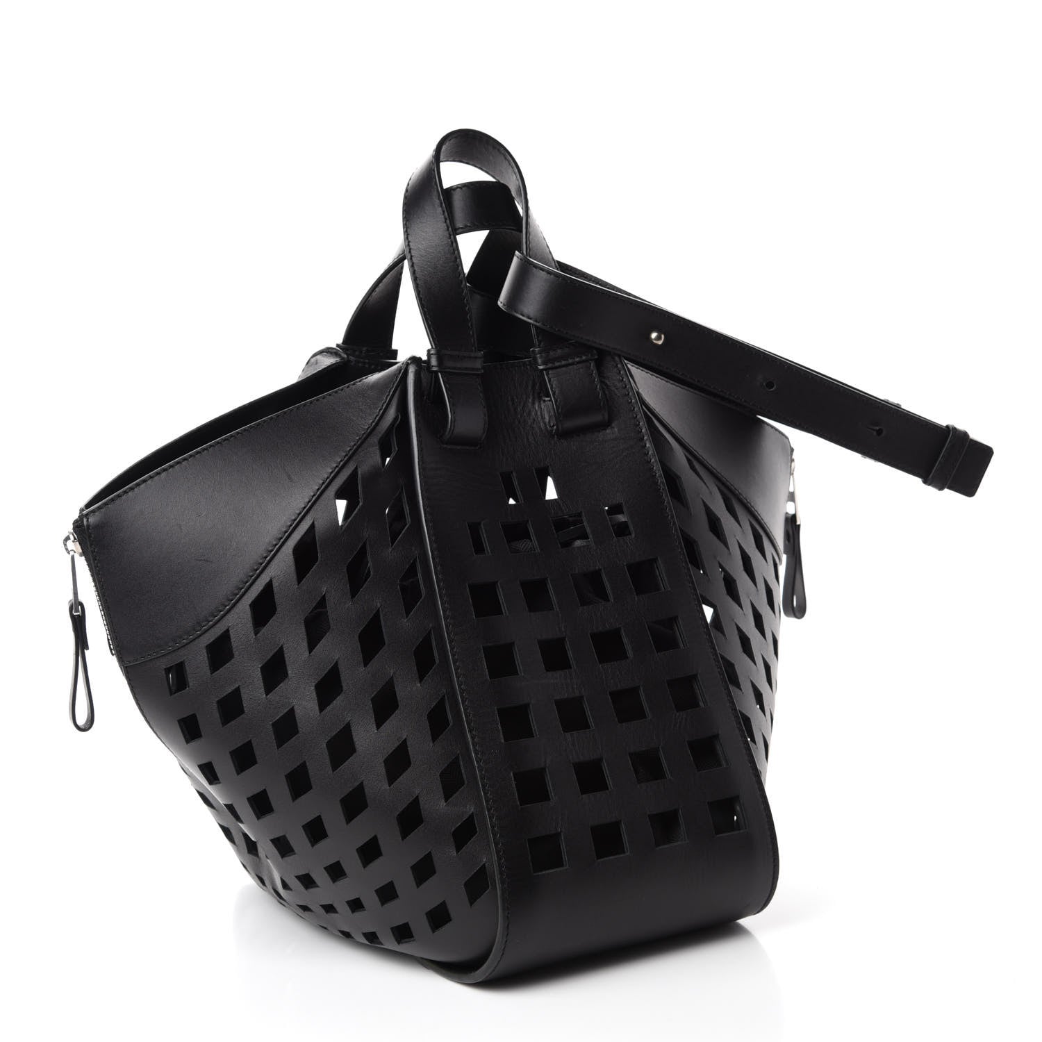 Loewe Calfskin Medium Tulip Hammock Shoulder Bag Black 3 of 11