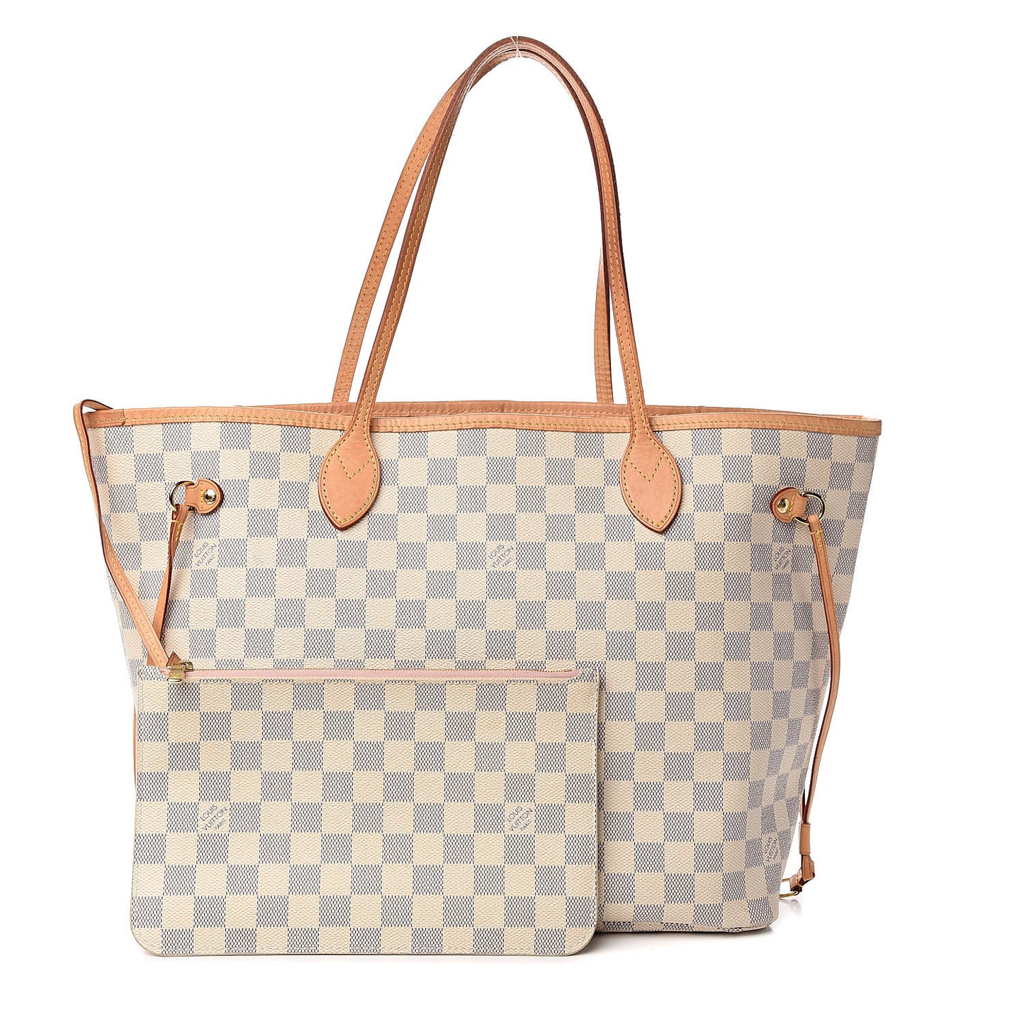 Damier Azur Neo Neverfull MM Rose Ballerine