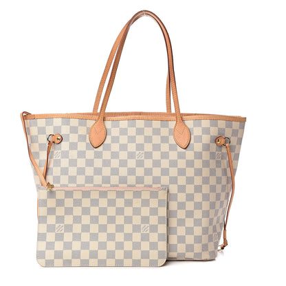 Louis Vuitton Damier Azur Neo Neverfull MM Rose Ballerine 1 of 16