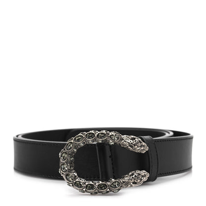 Gucci Moon Calfskin Crystal Dionysus 30mm Belt 105 42 Black Black Diamond 1 of 4