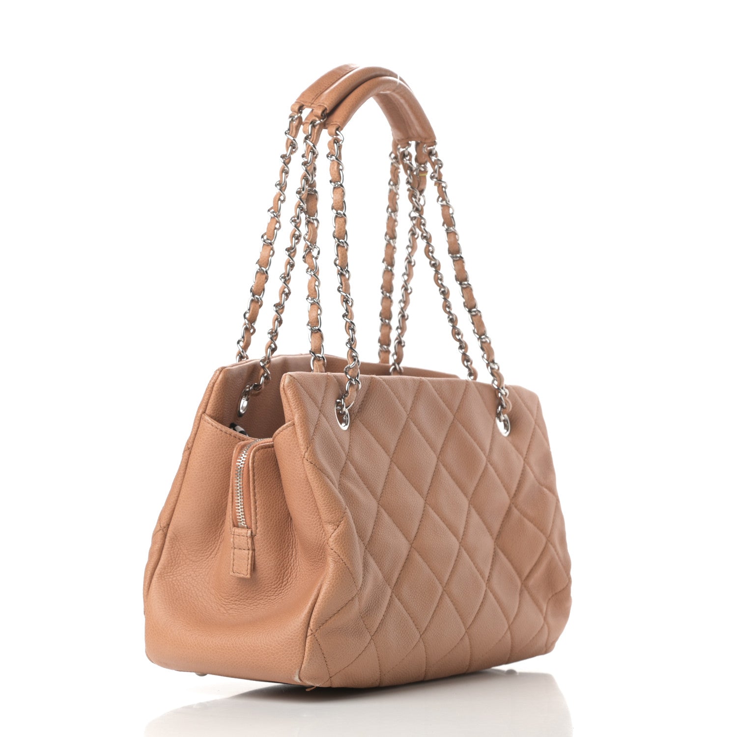 Chanel Caviar Quilted Timeless CC Shopping Tote Beige 3 of 17