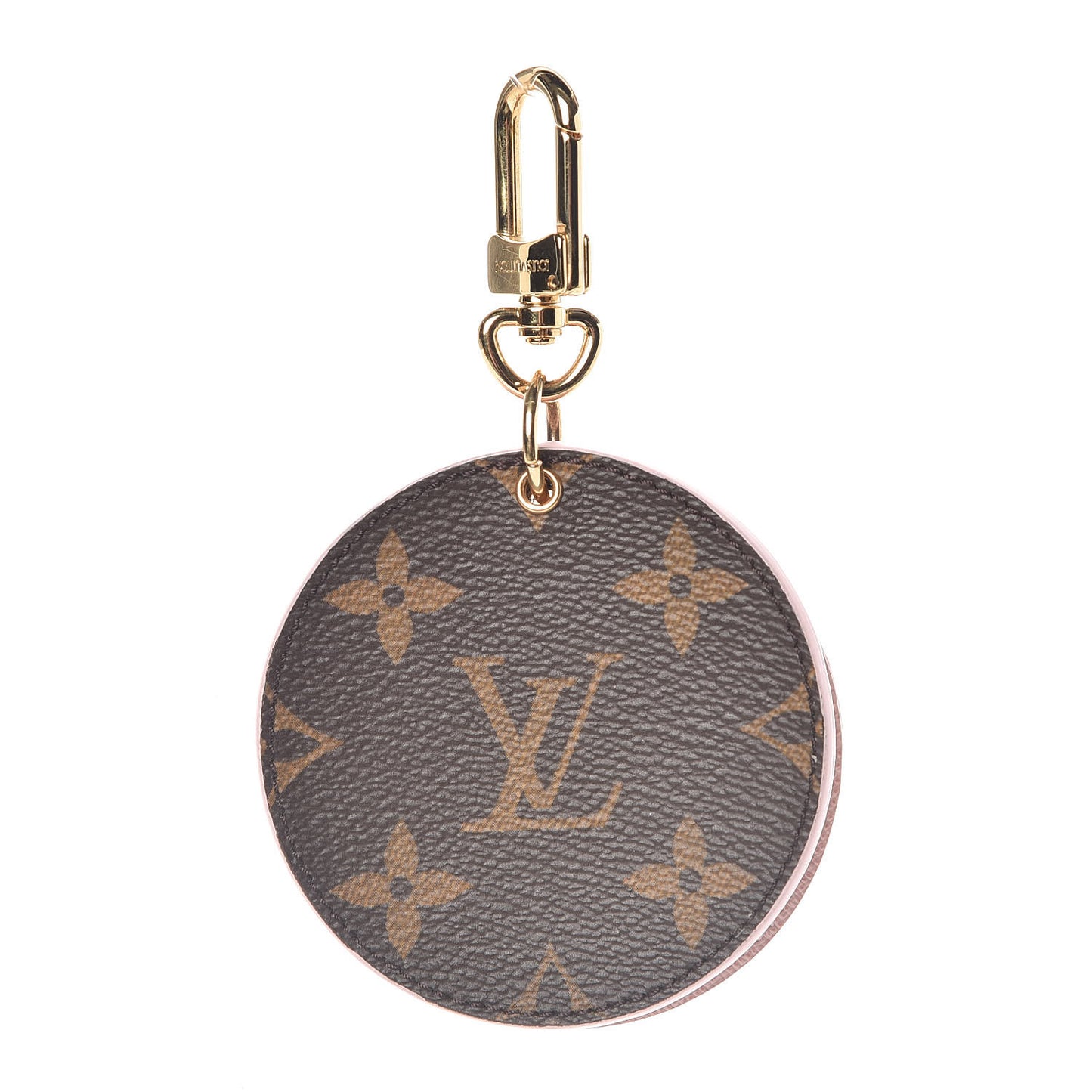 Monogram LV Mirror Bag Charm Key Holder Rose Ballerine