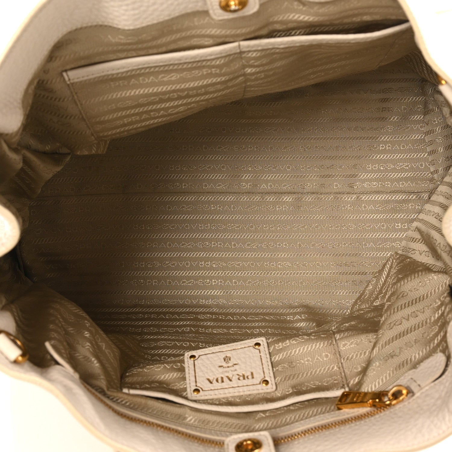 Prada Vitello Daino Top Handle Tote Talco 5 of 11