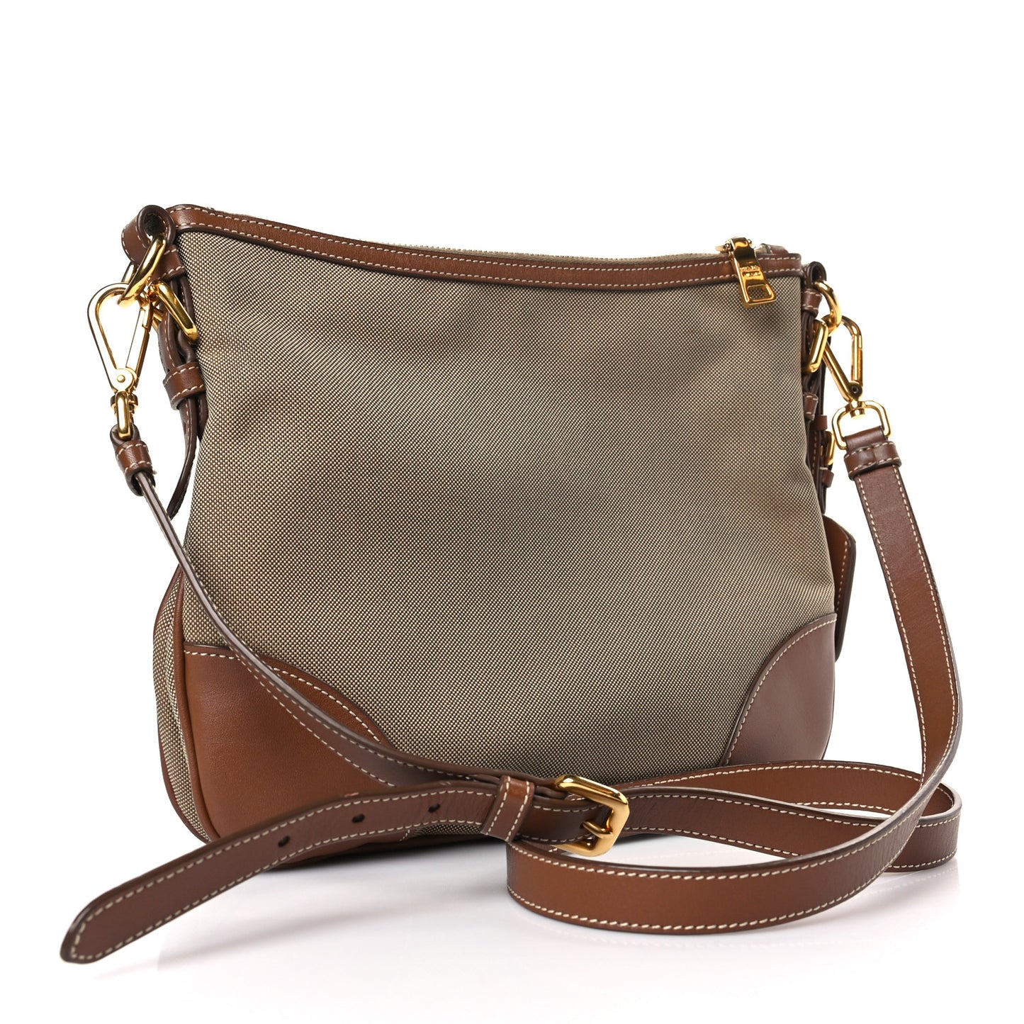 Jacquard Logo Flat Messenger Bag Corda Brandy